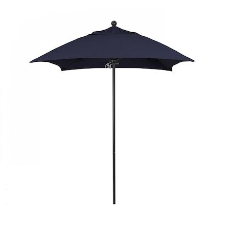 California Umbrella 6' Black Aluminum Market Patio Umbrella, Sunbrella Navy 194061334102
